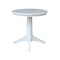 International Concepts Round 30 in Round Top Pedestal Table, 28.9 inH, White, 30 in W, 30 in L, 29.9 in H, Wood, White K08-30RT-27B - alternate 4